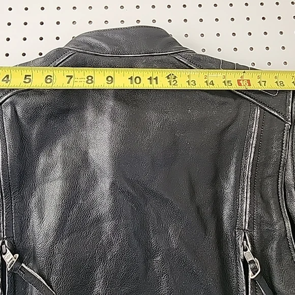 Harley Davidson Screamin Eagle Leather Jacket Mens XL Distressed Look Vented